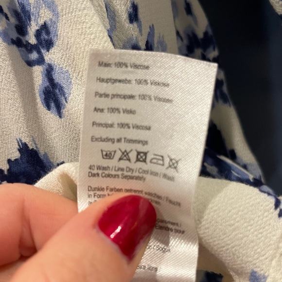 Joules blue and white blouse size us 4 - Picture 6 of 7